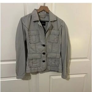 Eddie Bauer Grey Utility Jacket Medium